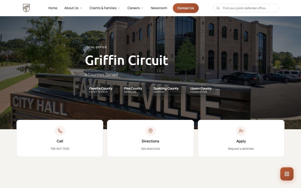 Pike County criminal court records Griffin Circuit Public Defender office page