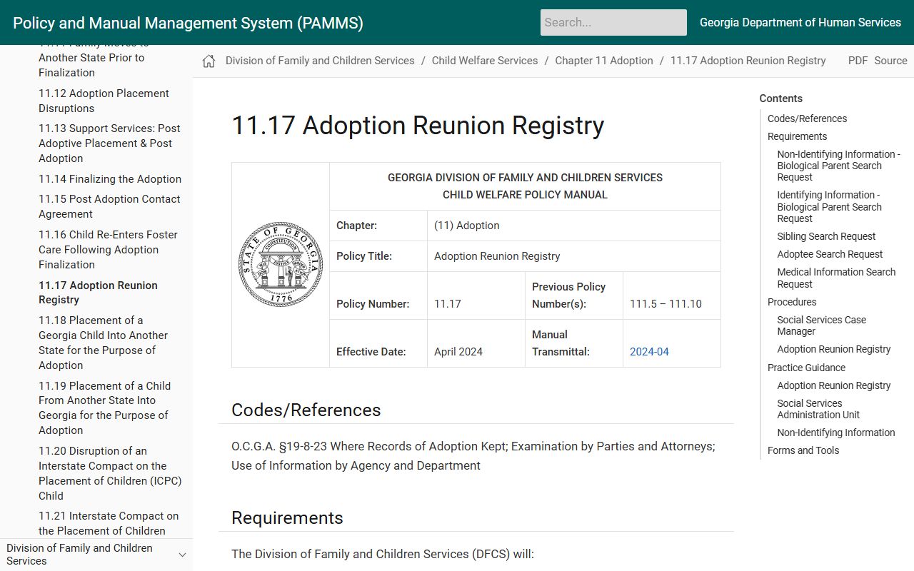 Pike County probate records Georgia adoption confidentiality reference